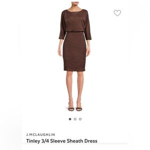 J McLaughlin brown suede dress size M